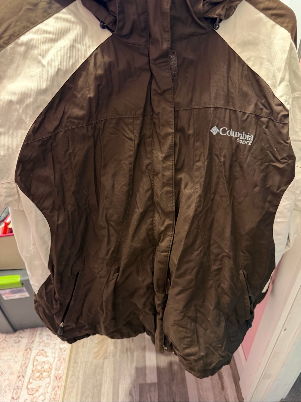 Columbia Women’s Brown and White Hooded Jacket